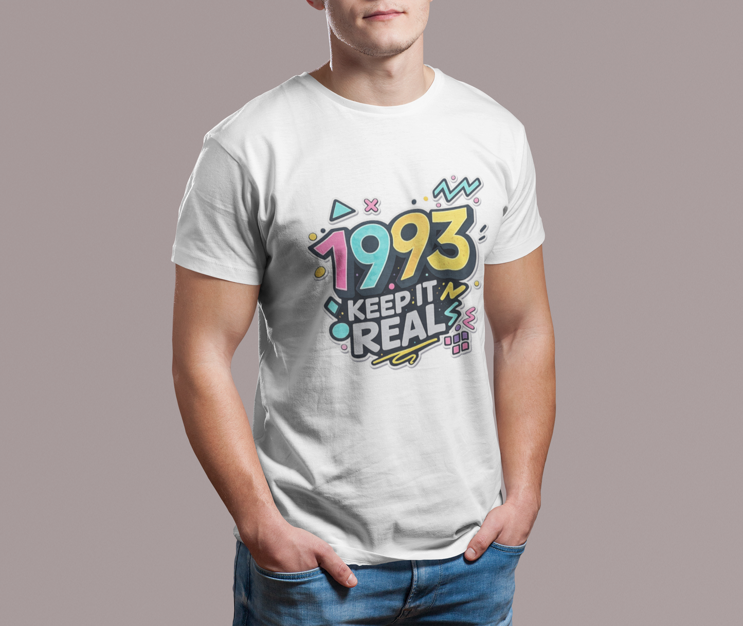 Keep It Real 1993 T-Shirt Retro 90s Birthday Vintage Year Tee