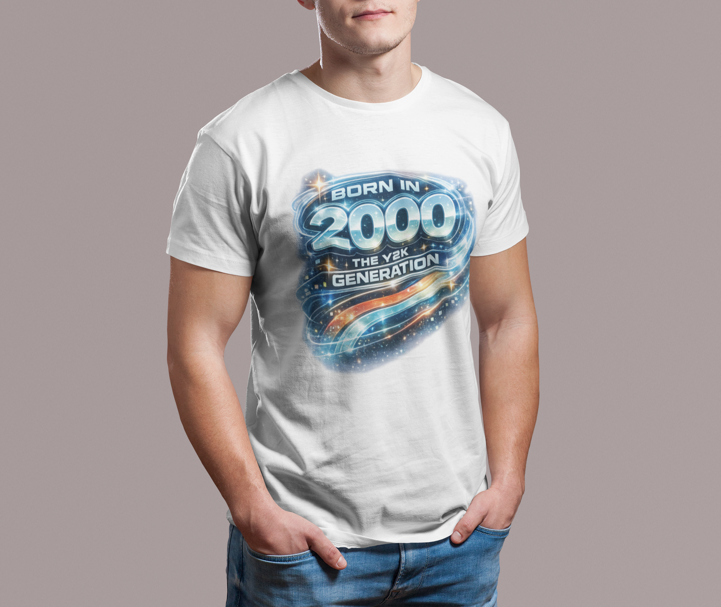 Born in 2000 Y2K T-Shirt, Retro Millennium Birthday Shirt, Vintage 2000 Graphic Tee, Unisex Nostalgia Gift