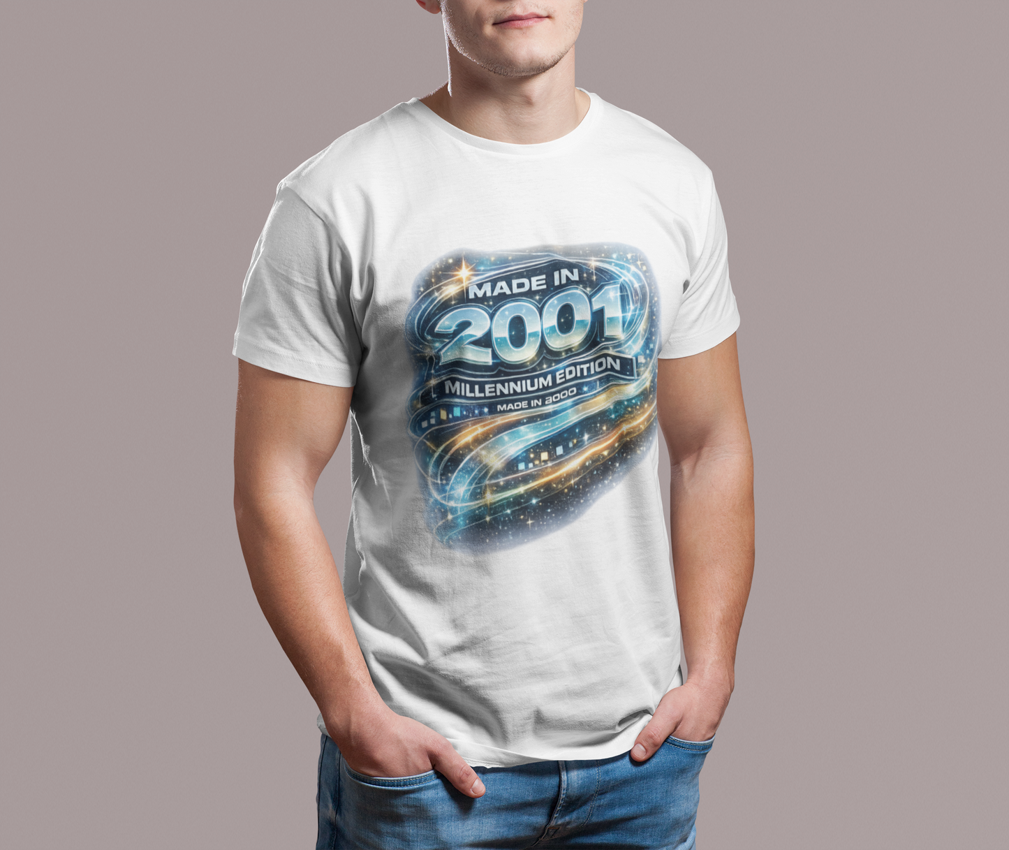Born in 2001 Y2K T-Shirt, Retro 2000s Birthday Shirt, Vintage 2001 Graphic Tee, Unisex Nostalgia Gift