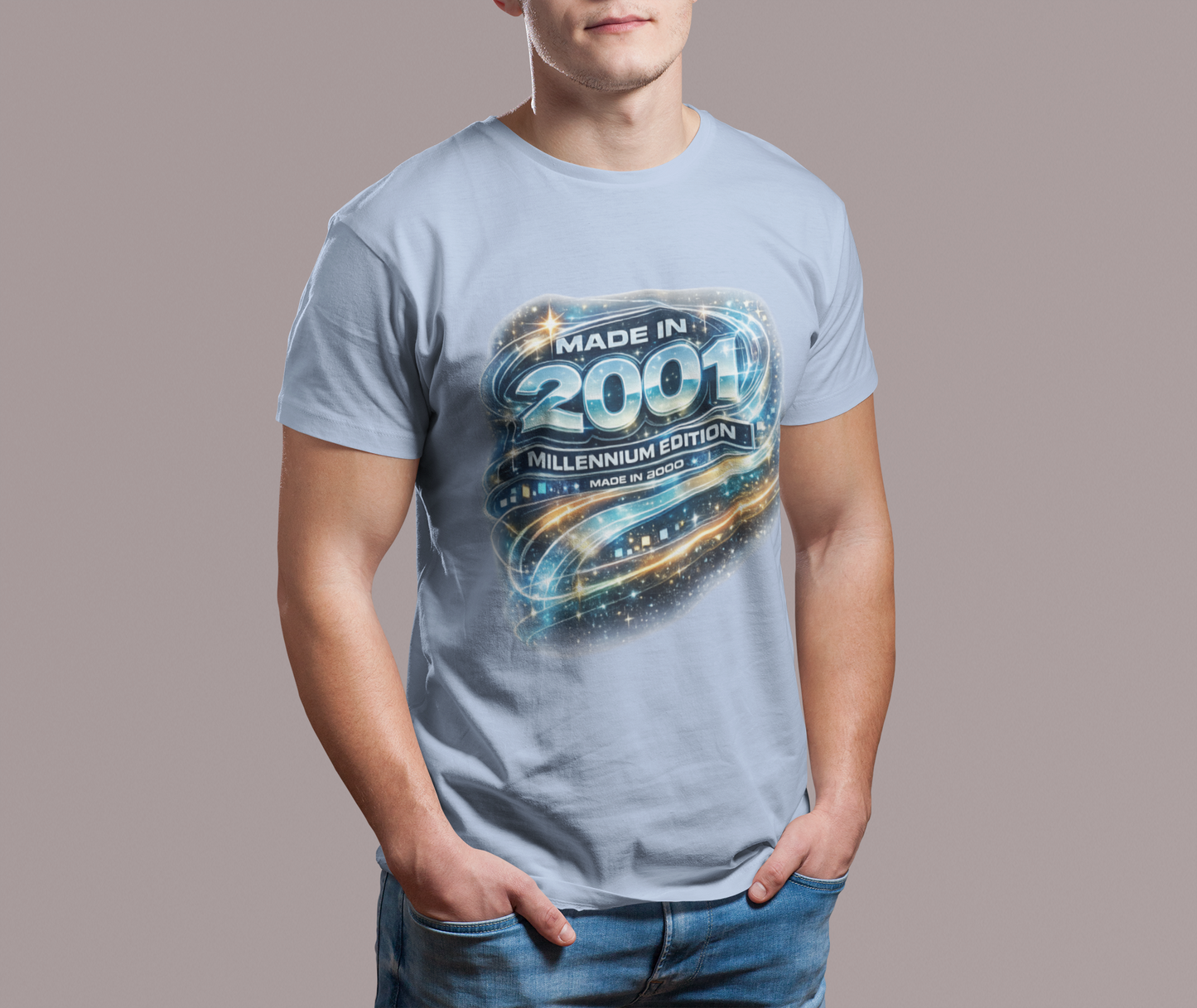 Born in 2001 Y2K T-Shirt, Retro 2000s Birthday Shirt, Vintage 2001 Graphic Tee, Unisex Nostalgia Gift