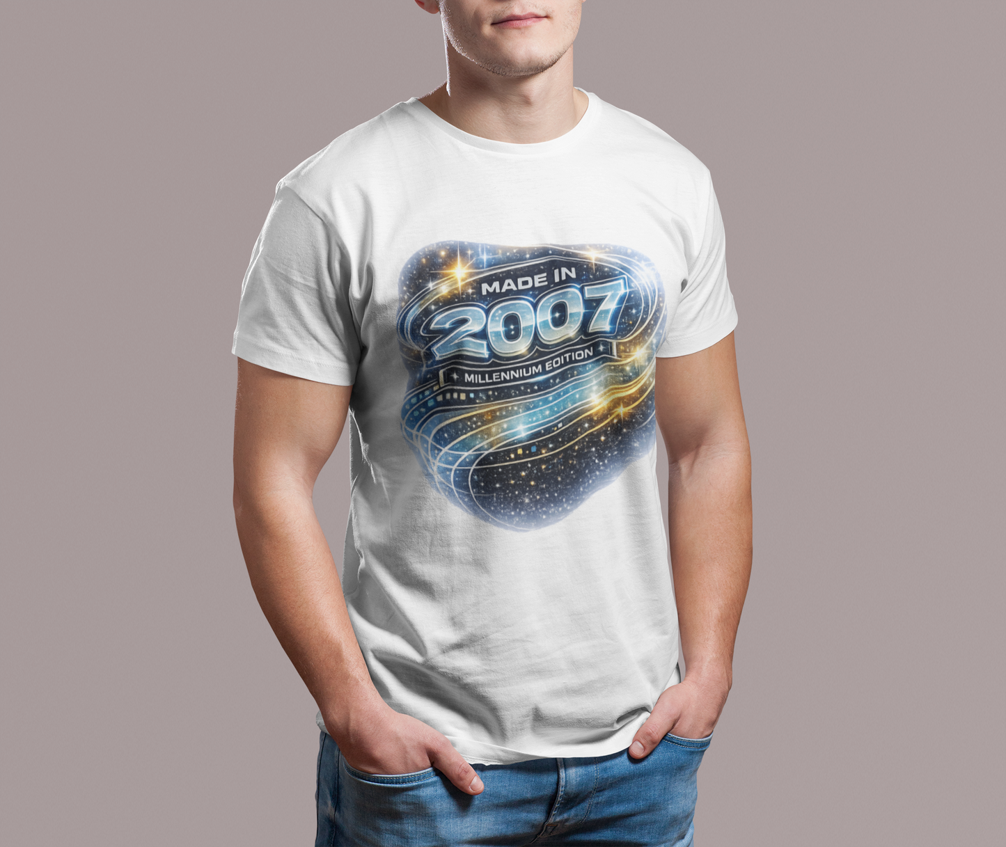 Born in 2007 Y2K T-Shirt, Retro 2000s Birthday Shirt, Vintage 2007 Graphic Tee, Unisex Nostalgia Gift