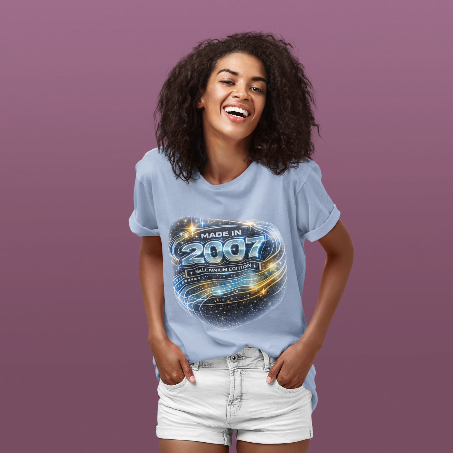 Born in 2007 Y2K T-Shirt, Retro 2000s Birthday Shirt, Vintage 2007 Graphic Tee, Unisex Nostalgia Gift