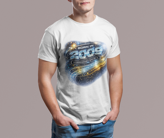 Born in 2009 Y2K T-Shirt, Retro 2000s Birthday Shirt, Vintage 2009 Graphic Tee, Unisex Nostalgia Gift