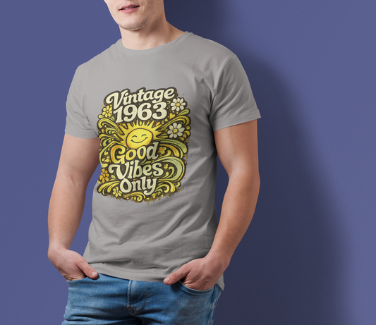 1963 Vintage Shirt | Retro 60s Birth Year Tee | Classic 1963 Birthday Gift