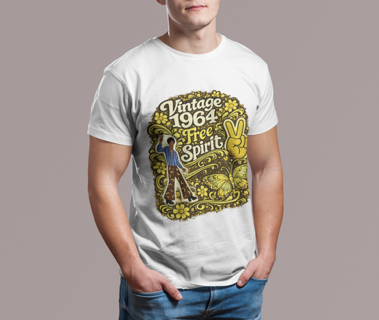 Vintage 1964 Retro T-Shirt | 1964 Birth Year Shirt | Retro 60s Graphic Tee