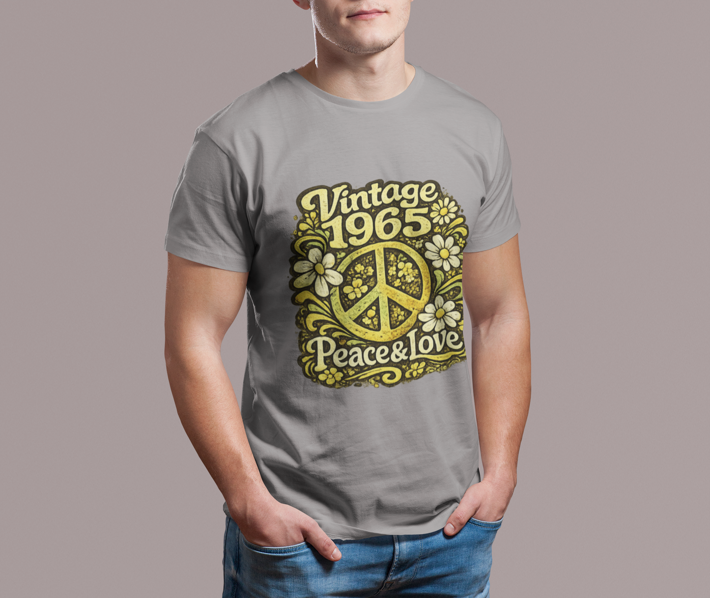 Vintage 1965 Retro T-Shirt – Born to Vibe 1965 Shirt, 60s Hippie Graphic Tee, Retro Birth Year Shirt, 1965 Birthday Gift