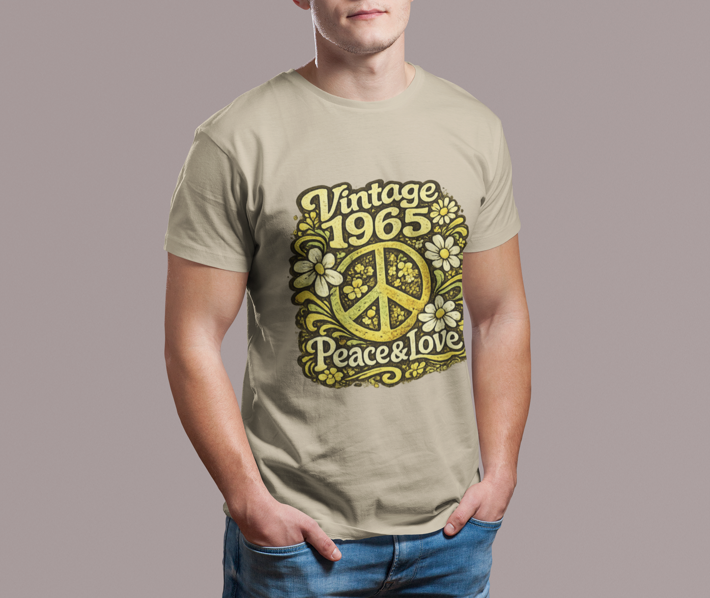 Vintage 1965 Retro T-Shirt – Born to Vibe 1965 Shirt, 60s Hippie Graphic Tee, Retro Birth Year Shirt, 1965 Birthday Gift