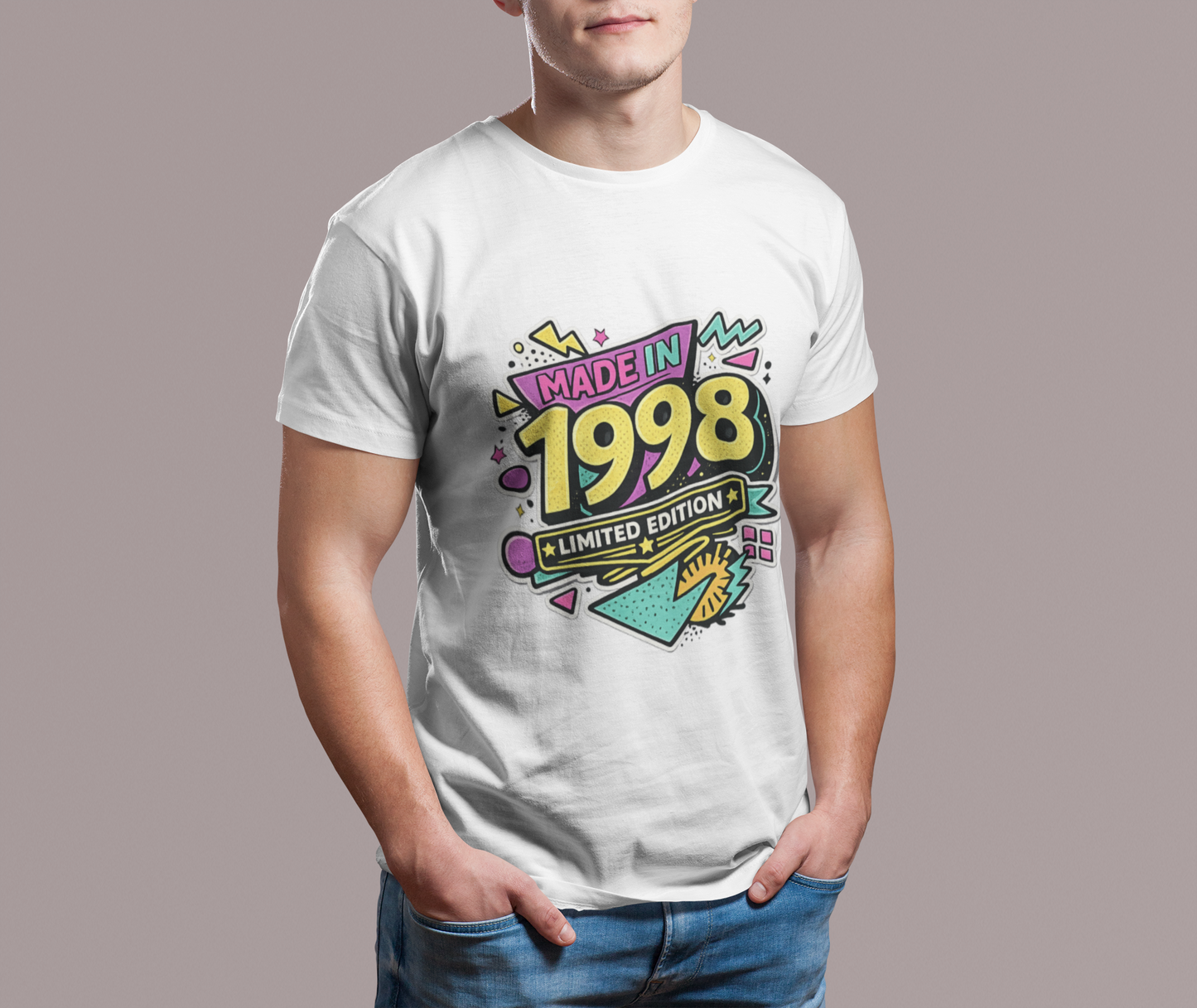 Vintage 1998 Retro T-Shirt | 1998 Birth Year Shirt | Retro 90s Graphic Tee