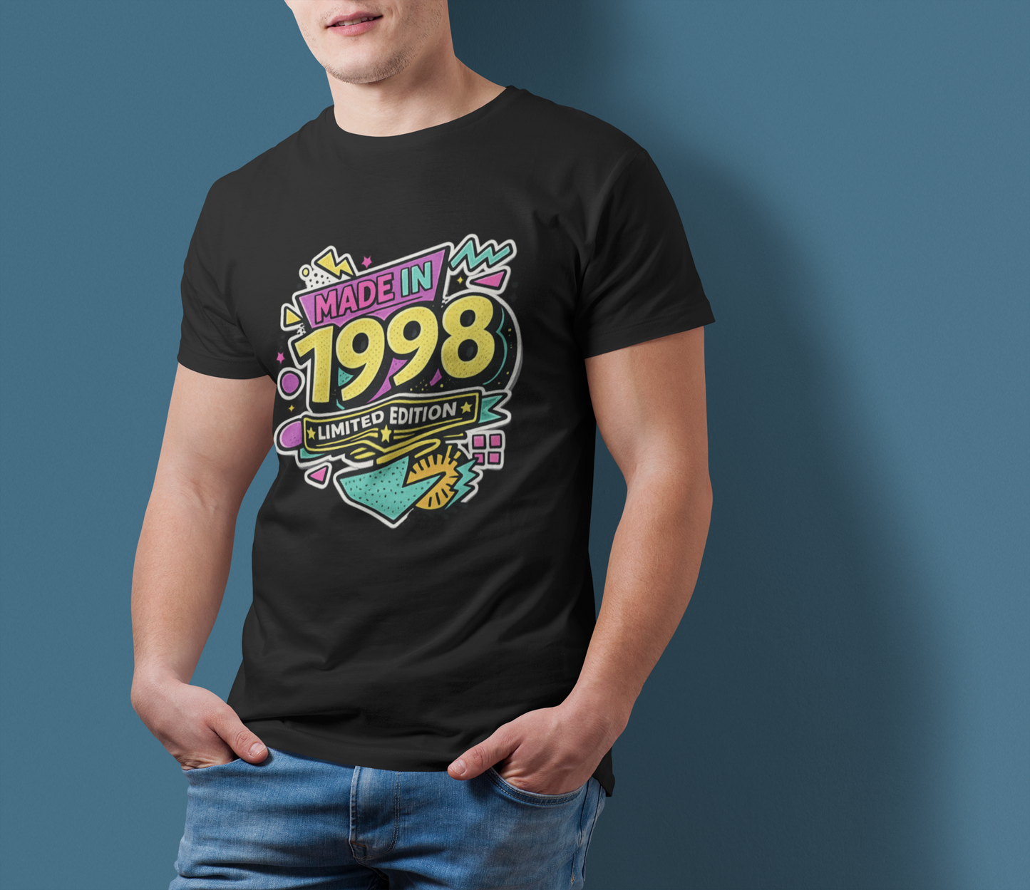 Vintage 1998 Retro T-Shirt | 1998 Birth Year Shirt | Retro 90s Graphic Tee