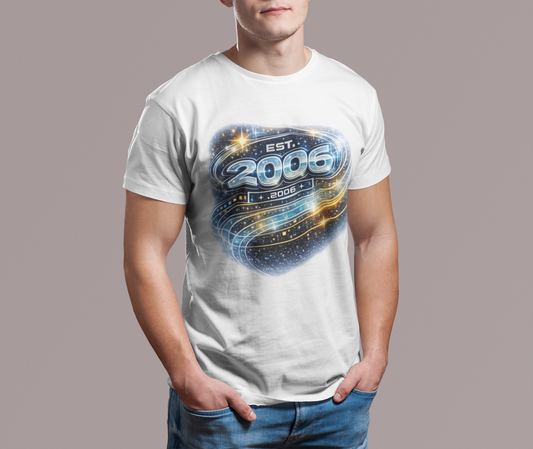 Born in 2006 Y2K T-Shirt, Retro 2000s Birthday Shirt, Vintage 2006 Graphic Tee, Unisex Nostalgia Gift