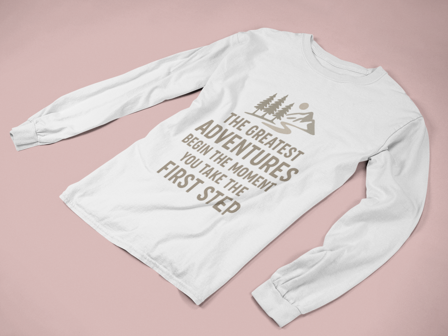 Hiking Quote Long Sleeve Shirt, The Greatest Adventures Tee, Mountain Shirt, Outdoor Gift for Hikers