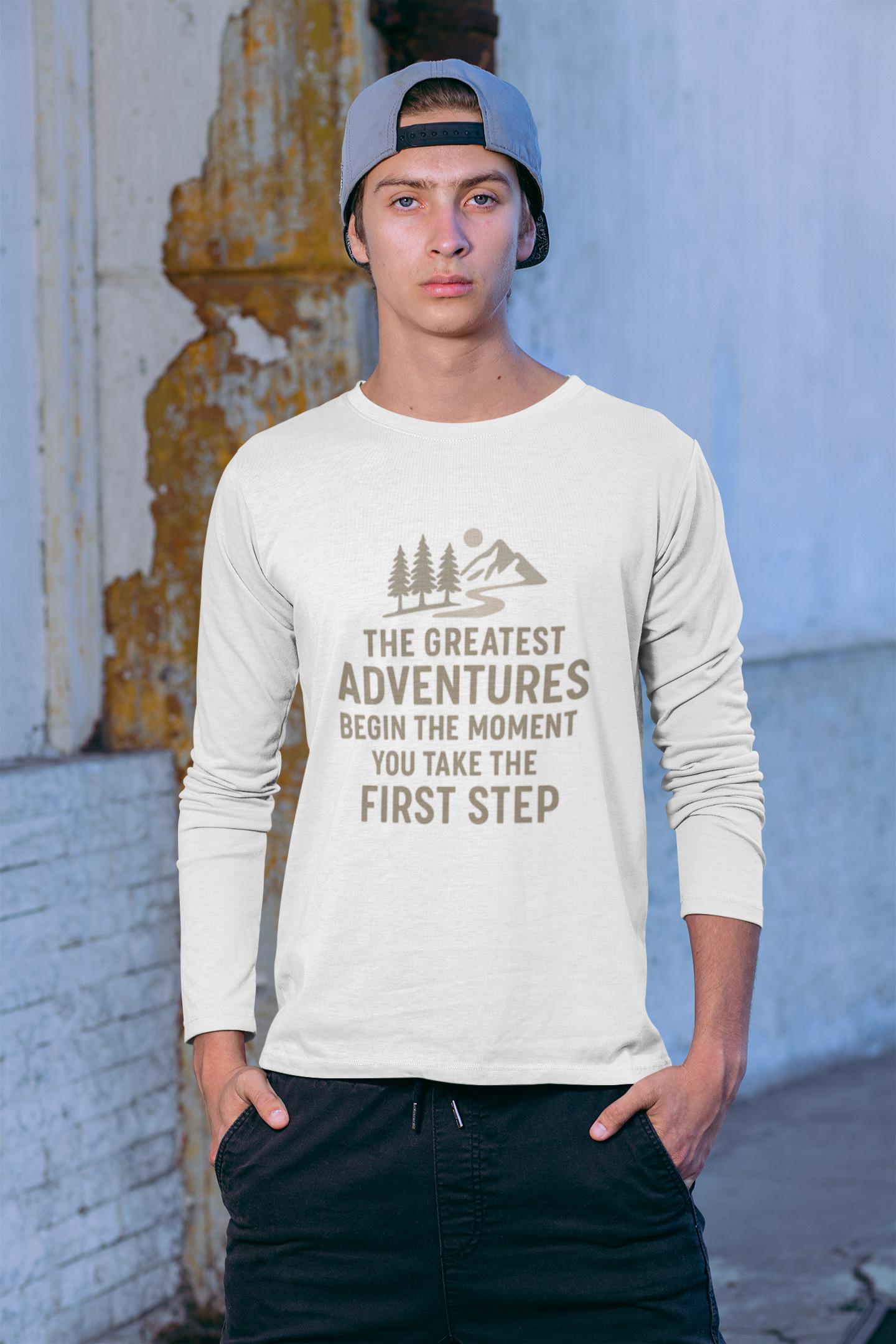 Hiking Quote Long Sleeve Shirt, The Greatest Adventures Tee, Mountain Shirt, Outdoor Gift for Hikers