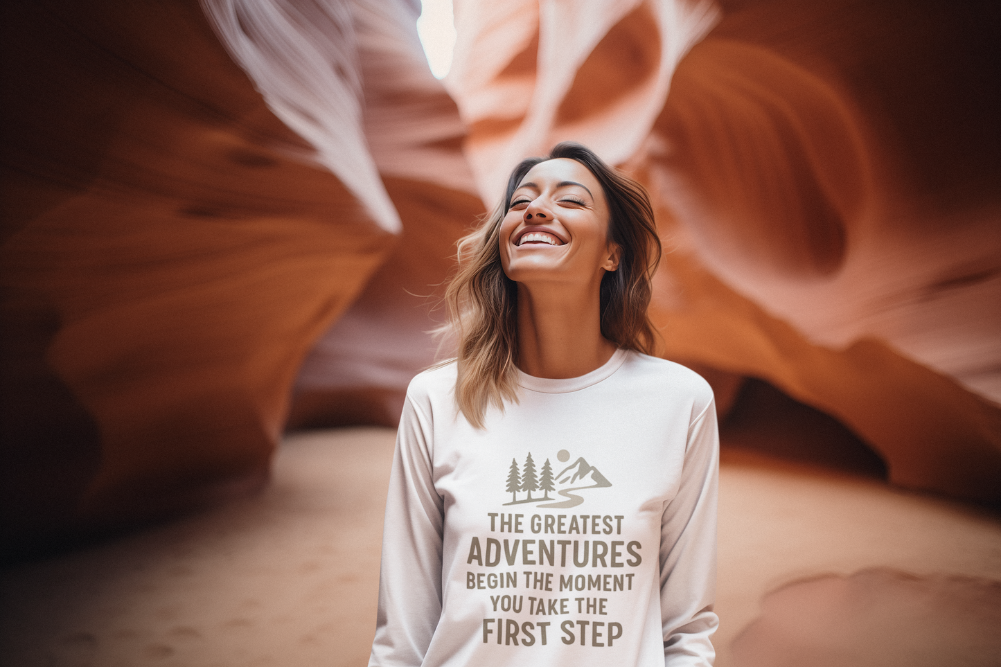 Hiking Quote Long Sleeve Shirt, The Greatest Adventures Tee, Mountain Shirt, Outdoor Gift for Hikers