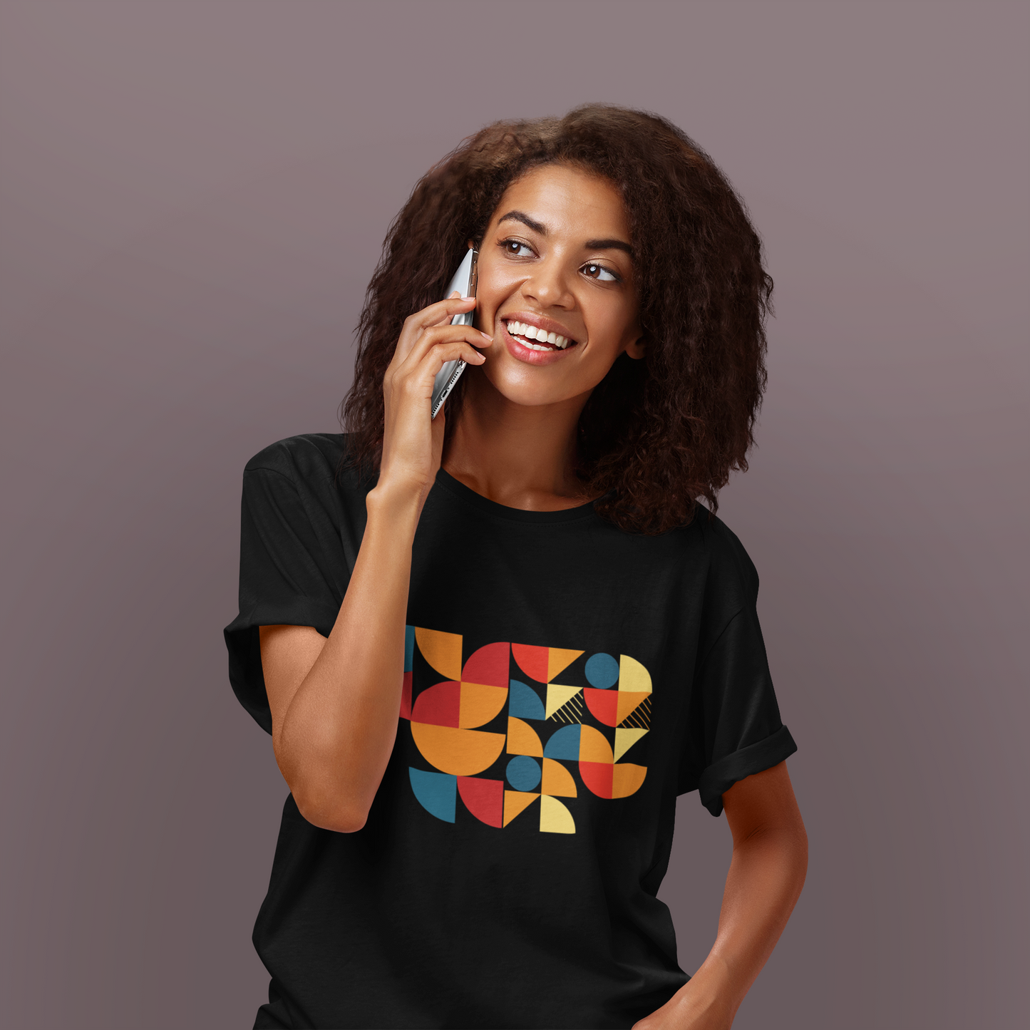 Mid Century Modern Geometric T-Shirt, Retro Abstract Shapes Tee, Color Block Graphic Shirt, Minimalist Art Unisex Tee, Modern Casual Top
