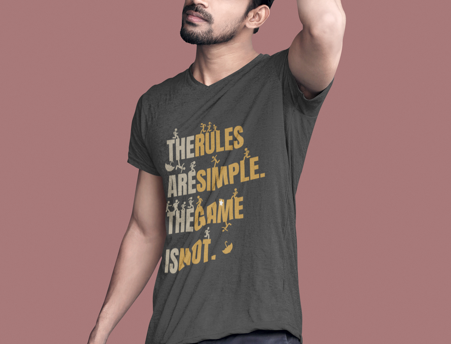 The Rules Are Simple The Game Is Not Motivational Sports T-Shirt | Athletic Graphic Tee for Men & Women