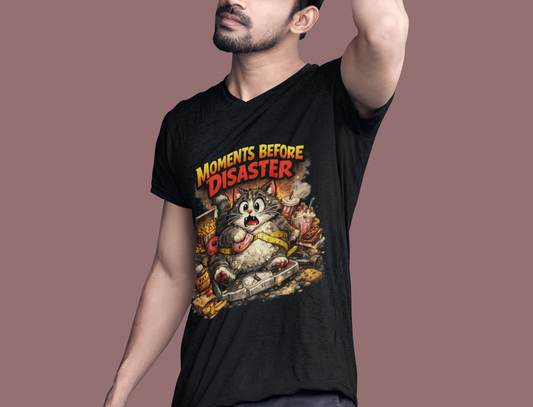 Moments Before Disaster Pet Shirt – Funny Cat | Dog Chaos Tee, Cute Animal Graphic T-Shirt, Vintage Pet Lover Gift