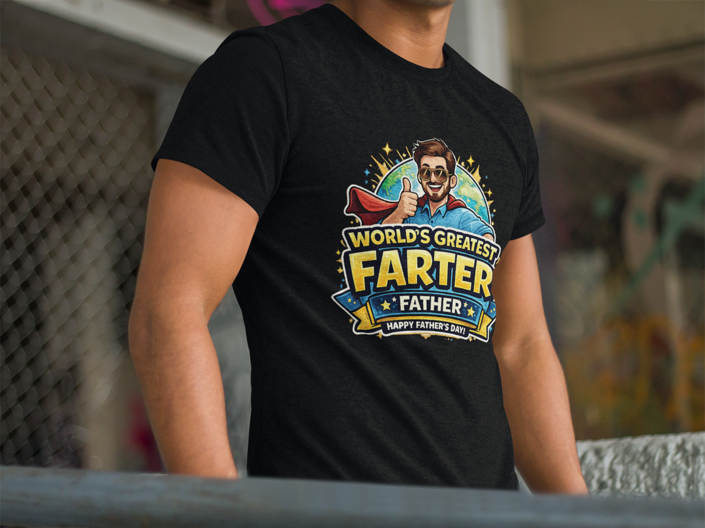 Worlds Greatest Farter Shirt | Funny Fathers Day Gift for Dad | Hilarious Dad Humor Graphic Tee