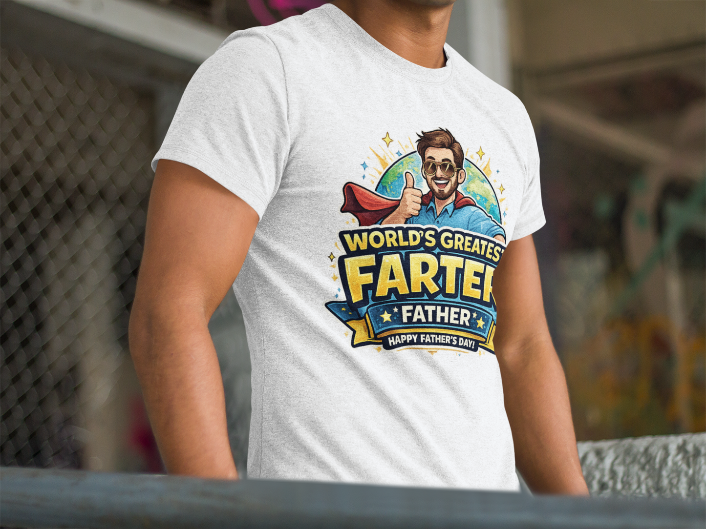 Worlds Greatest Farter Shirt | Funny Fathers Day Gift for Dad | Hilarious Dad Humor Graphic Tee