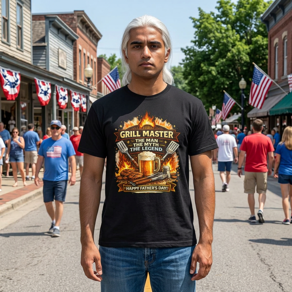 Grill Master Shirt The Man The Myth The Legend | Funny Fathers Day BBQ Dad Tee