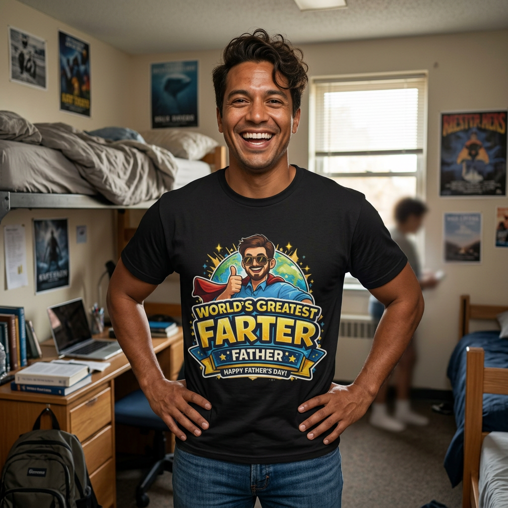 Worlds Greatest Farter Shirt | Funny Fathers Day Gift for Dad | Hilarious Dad Humor Graphic Tee