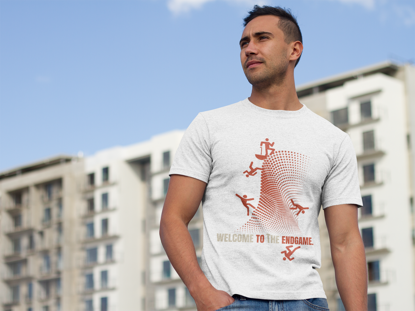 Welcome to the Endgame T-Shirt | Geometric Symbol Graphic Tee | Retro Gamer Streetwear Shirt