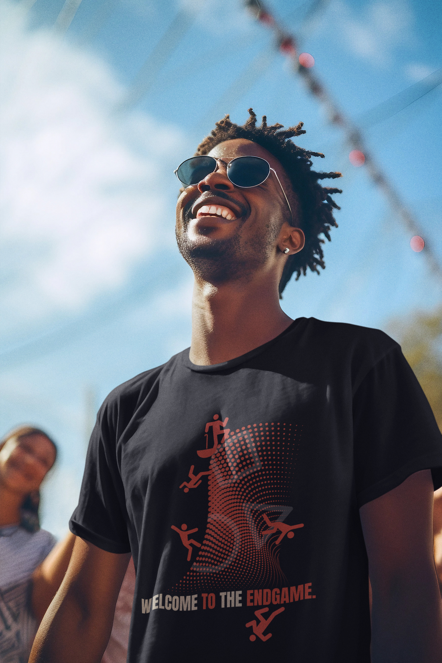Welcome to the Endgame T-Shirt | Geometric Symbol Graphic Tee | Retro Gamer Streetwear Shirt