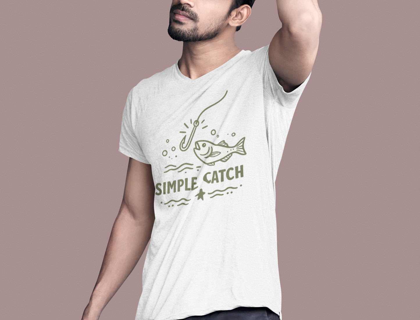 Simple Catch Fishing T-Shirt | Angler Graphic Tee | Fisherman Shirt | Fishing Lover Gift | Outdoor Adventure Tee
