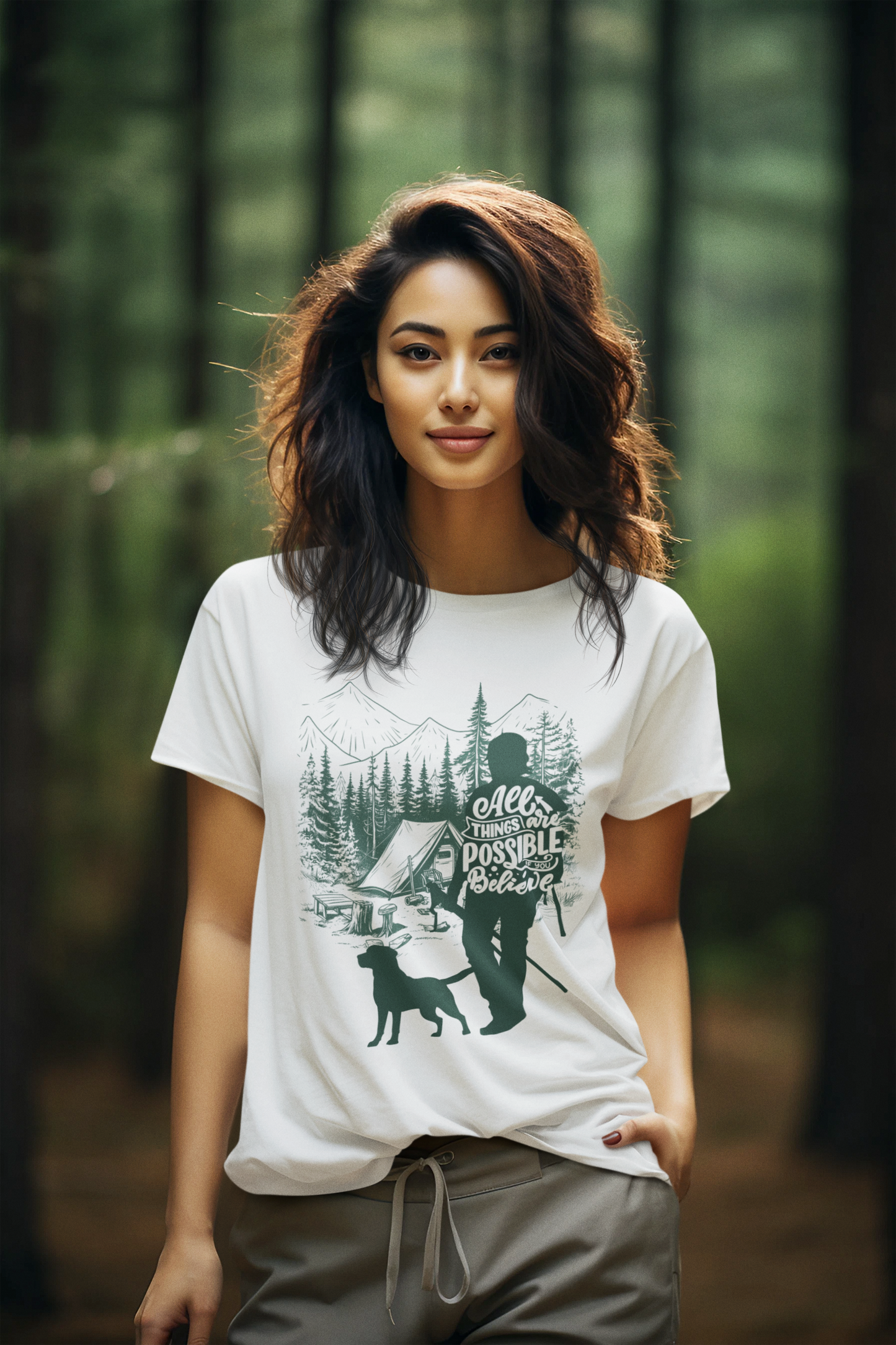 All Things Are Possible If You Believe T-Shirt | Hiking Shirt | Camping Graphic Tee | Nature Lover Gift | Outdoor Adventure Shirt
