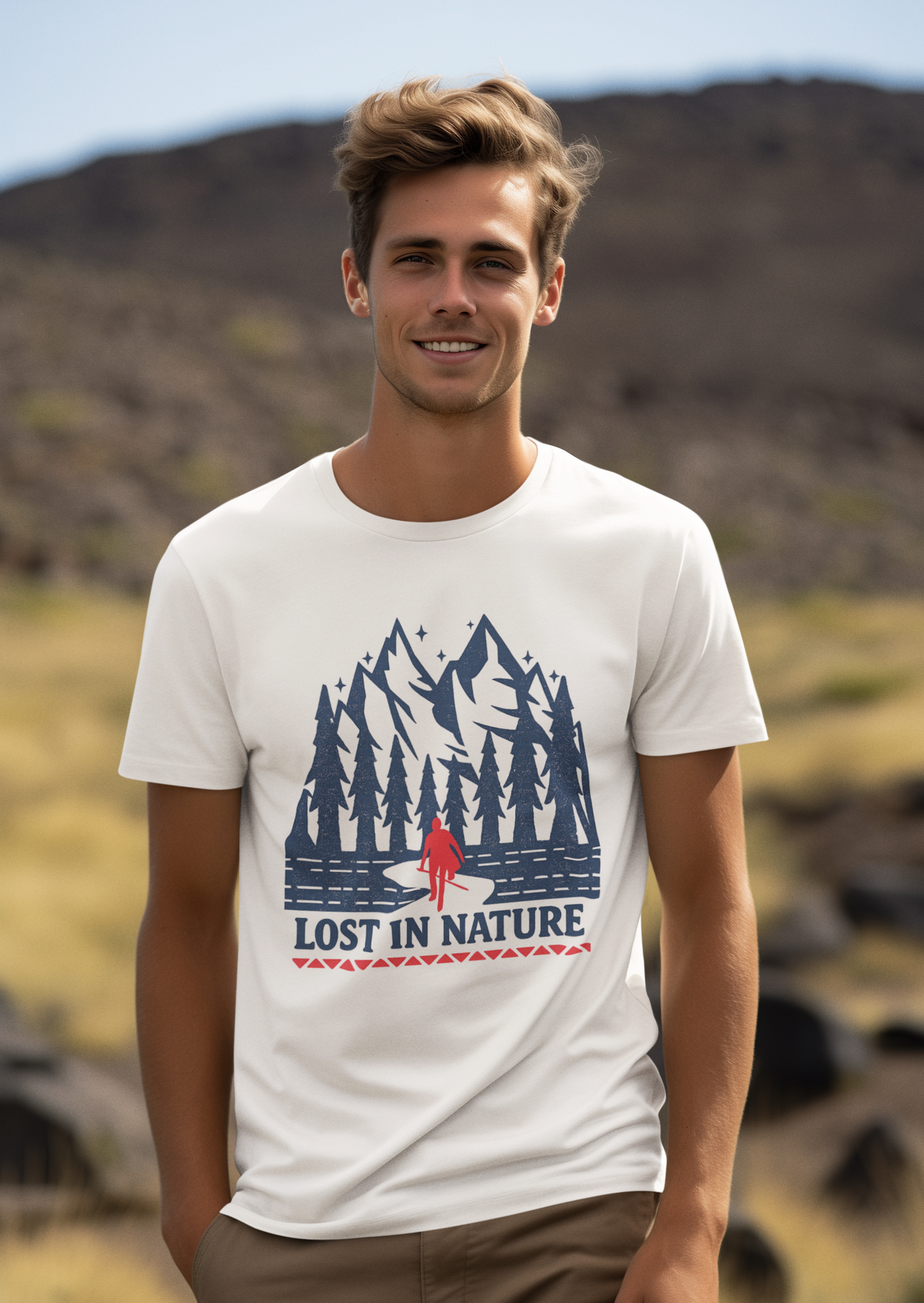 Lost in Nature T-Shirt | Mountain Hiking Shirt | Forest Adventure Graphic Tee | Nature Lover Gift | Outdoor Explorer Shirt