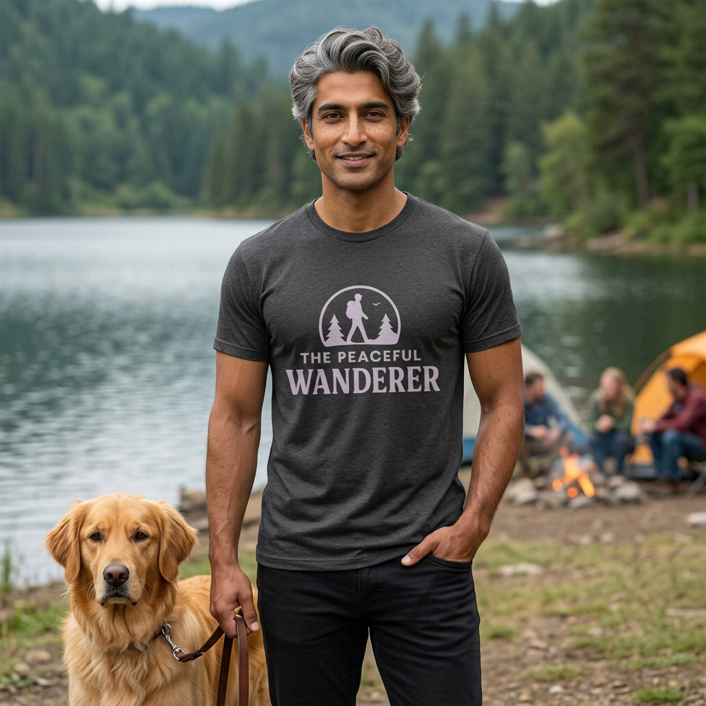 The Peaceful Wanderer T-Shirt | Hiking Shirt | Nature Lover Tee | Outdoor Adventure Shirt | Camping Gift for Hikers