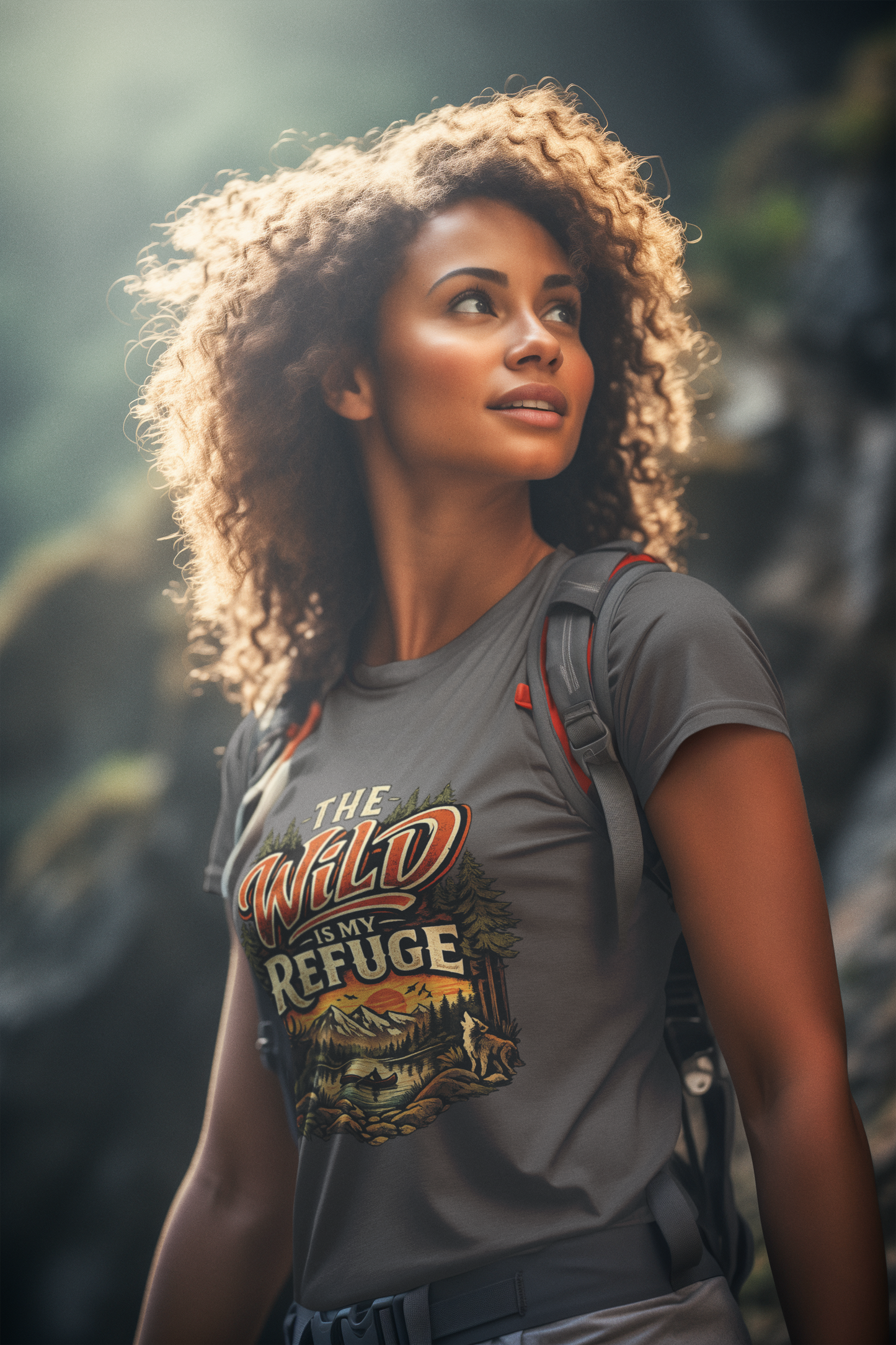 The Wild Is My Refuge T-Shirt | Camping & Hiking Graphic Tee | Outdoor Adventure Nature Shirt for Trail Lovers
