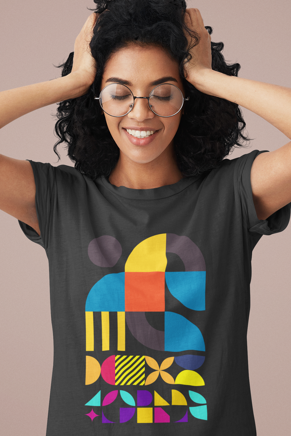 Abstract Geometric Shapes T-Shirt, Mid Century Modern Graphic Tee, Colorful Retro Pattern Shirt, Minimalist Art Unisex Tee, Modern Design Top