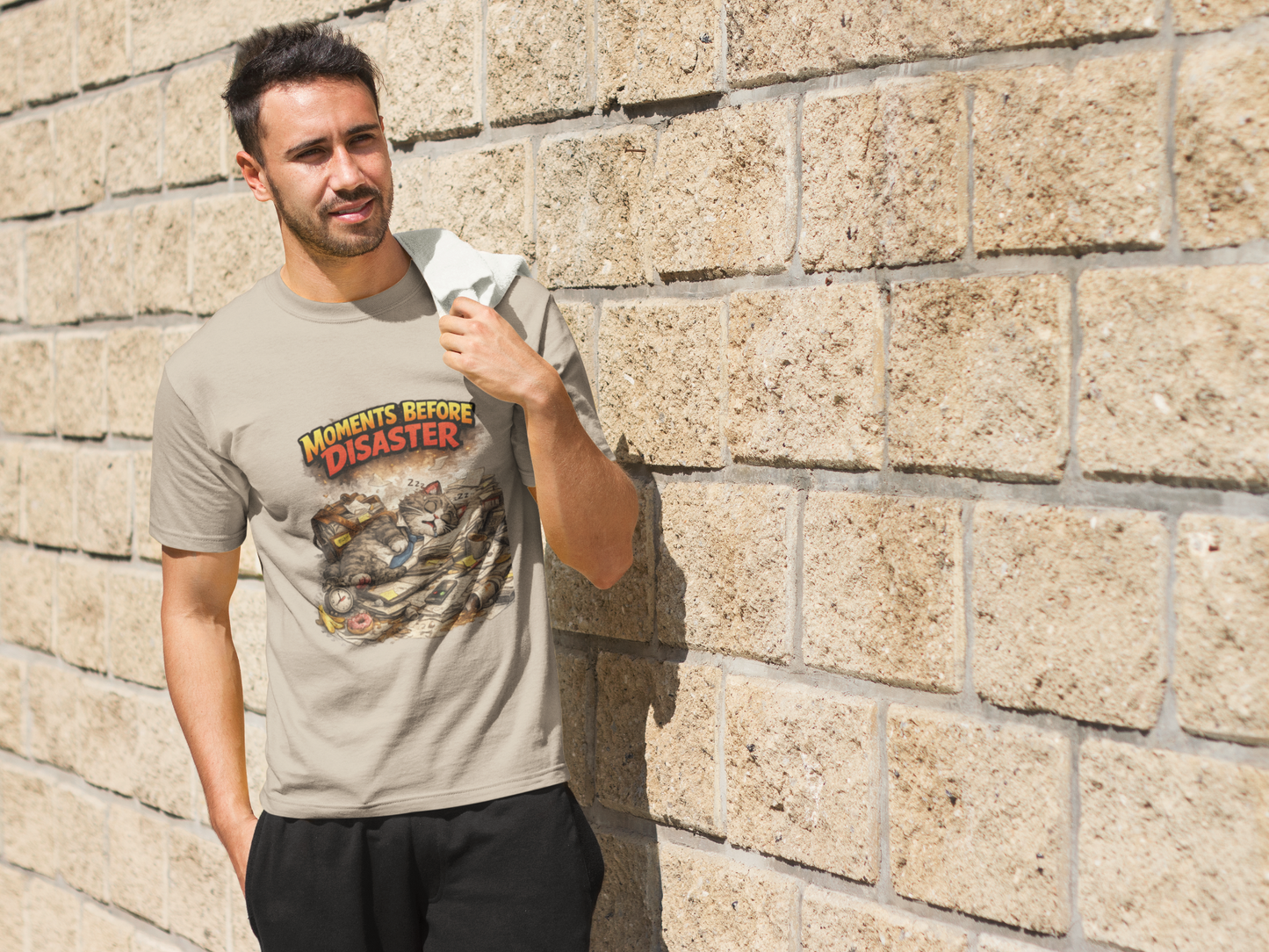 Moments Before Disaster Cat T-Shirt, Funny Cat Lover Tee, Chaos Cat Graphic Shirt, Retro Vintage Cat Tee, Humorous Kitty Gift