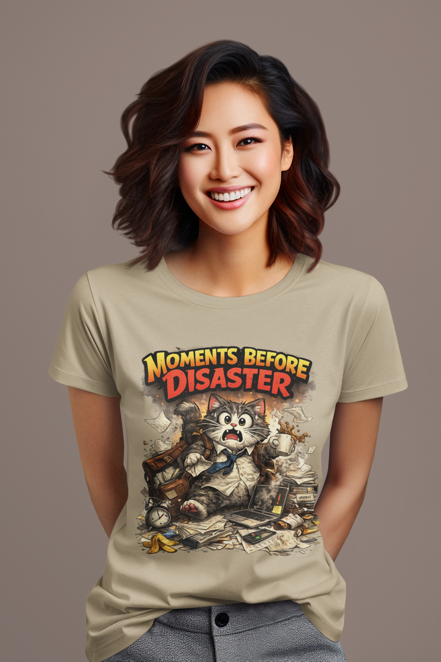 Moments Before Disaster Cat T-Shirt, Funny Cat Graphic Tee, Chaos Animal Shirt, Vintage Cat Tee, Trash Panda Gift