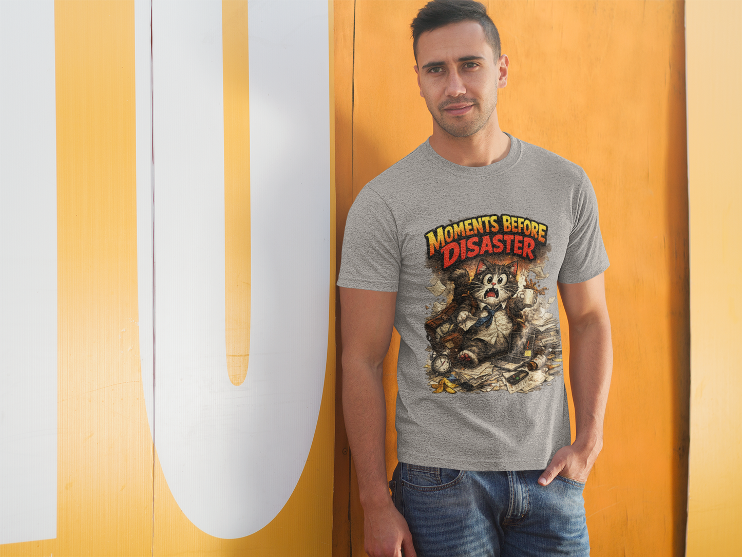 Moments Before Disaster Cat T-Shirt, Funny Cat Graphic Tee, Chaos Animal Shirt, Vintage Cat Tee, Trash Panda Gift