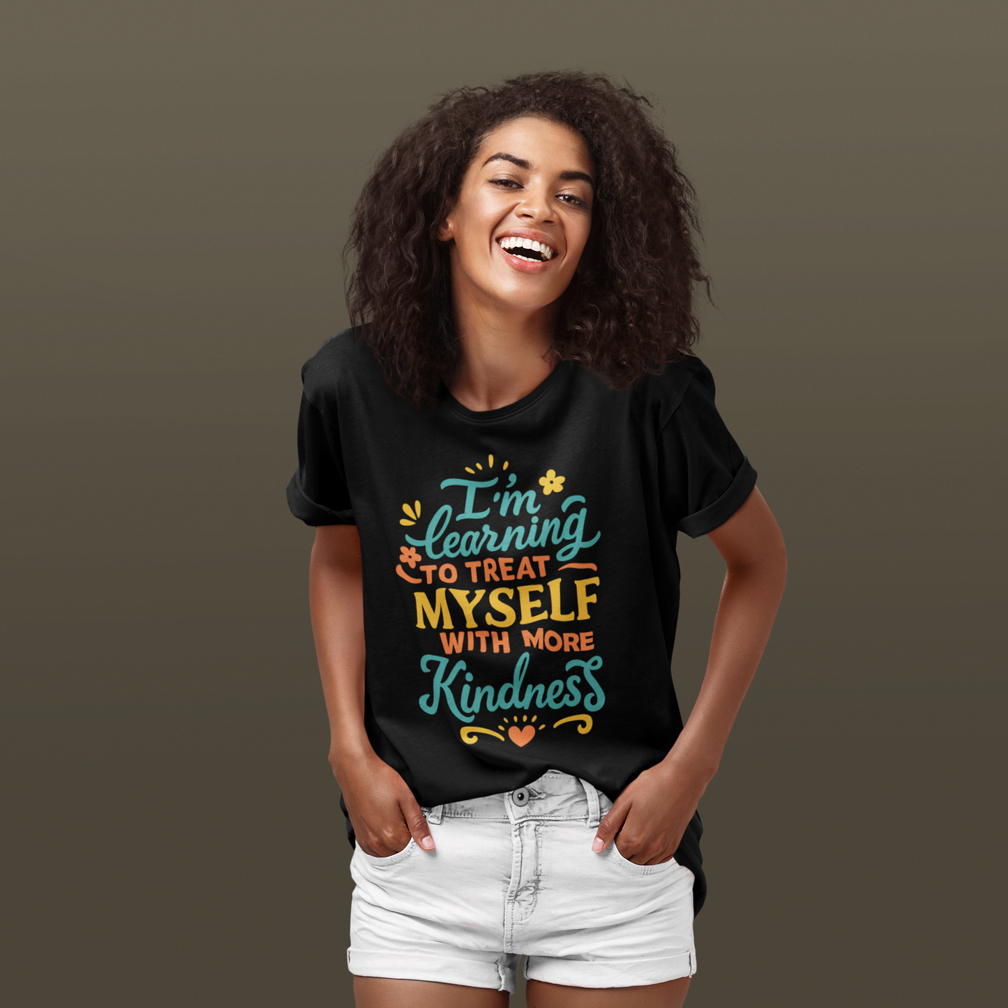 Self Care Message Tee Kindness Shirt Motivational T Shirt Gift for Friends Affirmation Apparel Comfortable Casual Outfit