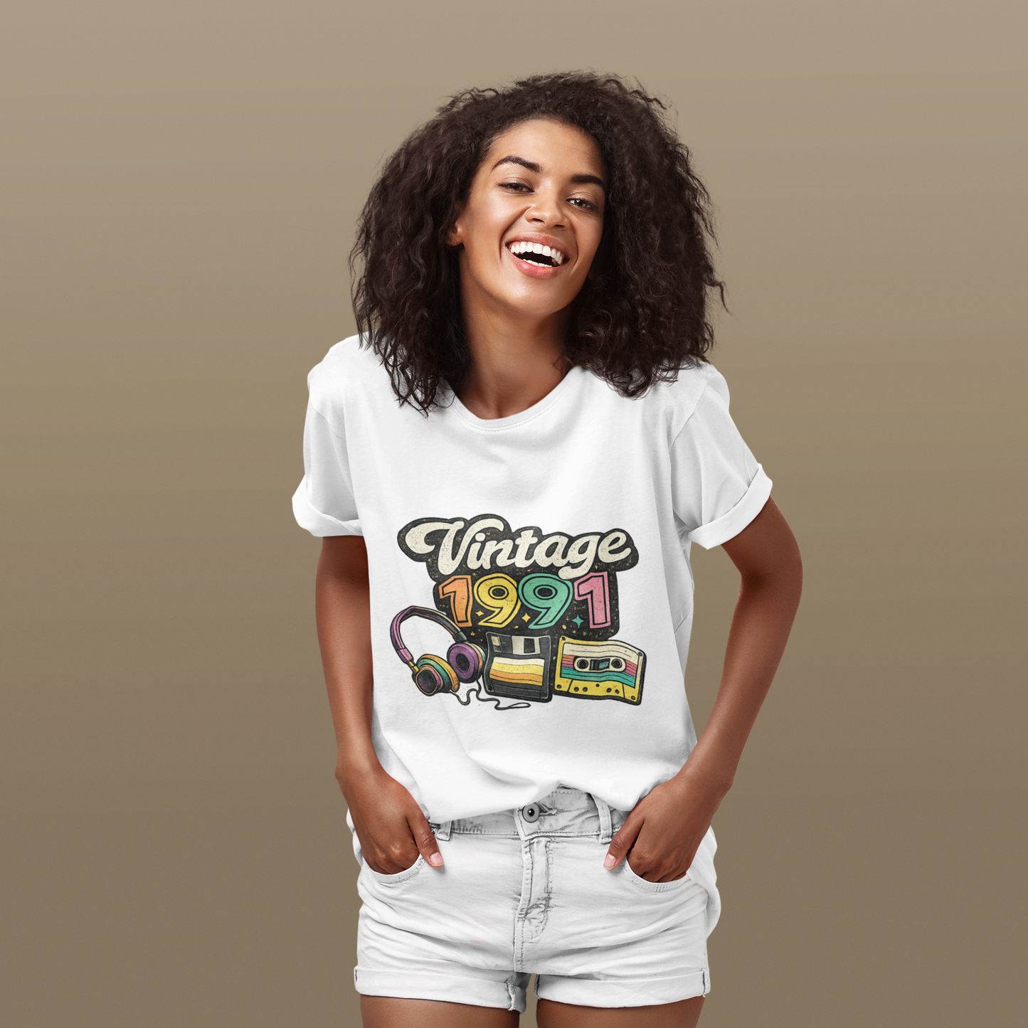 Made in 1991 Totally Rad T-Shirt | Retro 90s Birth Year Shirt | 1991 Birthday Gift Tee