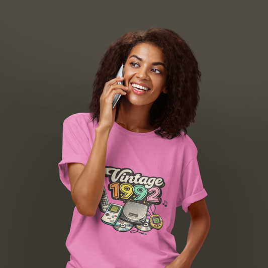 Made in 1992 Totally Cool T-Shirt | Retro 90s Birth Year Shirt | 1992 Birthday Gift Tee