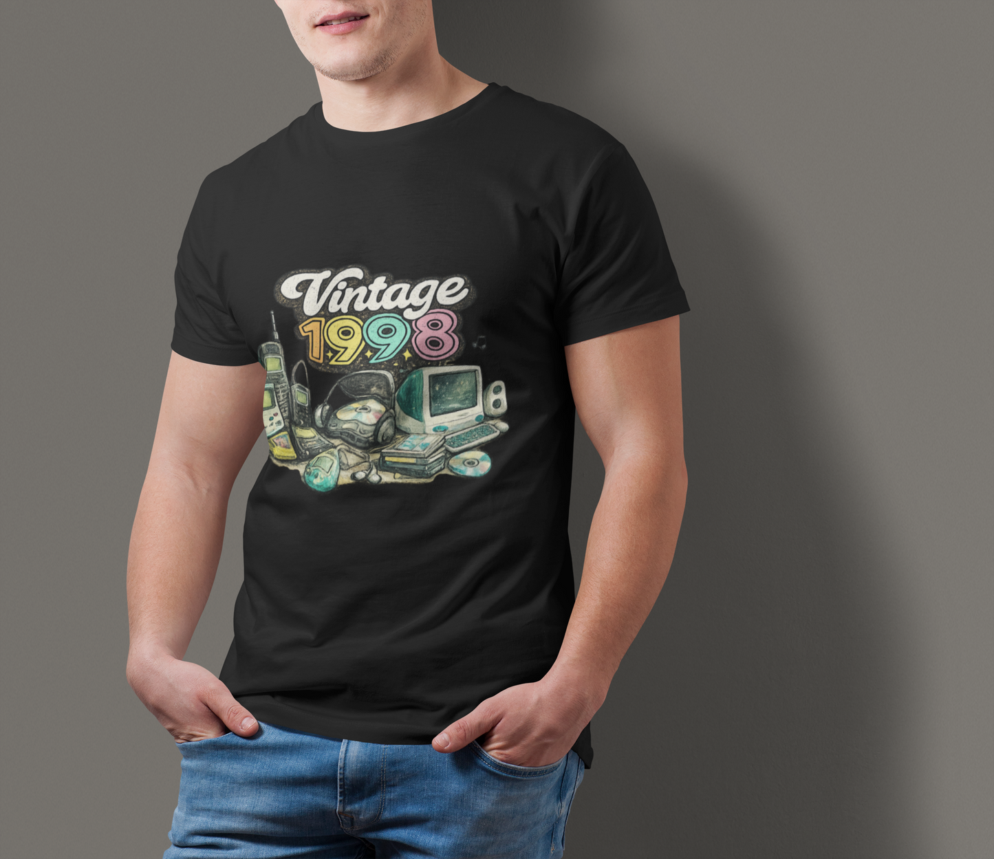 Vintage 1998 Retro T-Shirt | 1998 Birth Year Shirt | Retro 90s Graphic Tee