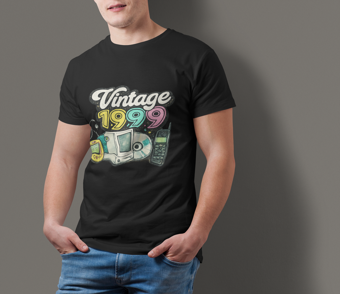 Vintage 1999 Retro T-Shirt | 1999 Birth Year Shirt | Retro 90s Graphic Tee