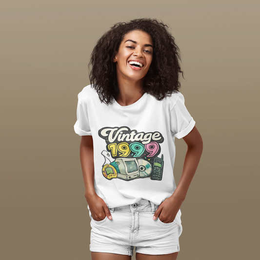 Vintage 1999 Retro T-Shirt | 1999 Birth Year Shirt | Retro 90s Graphic Tee