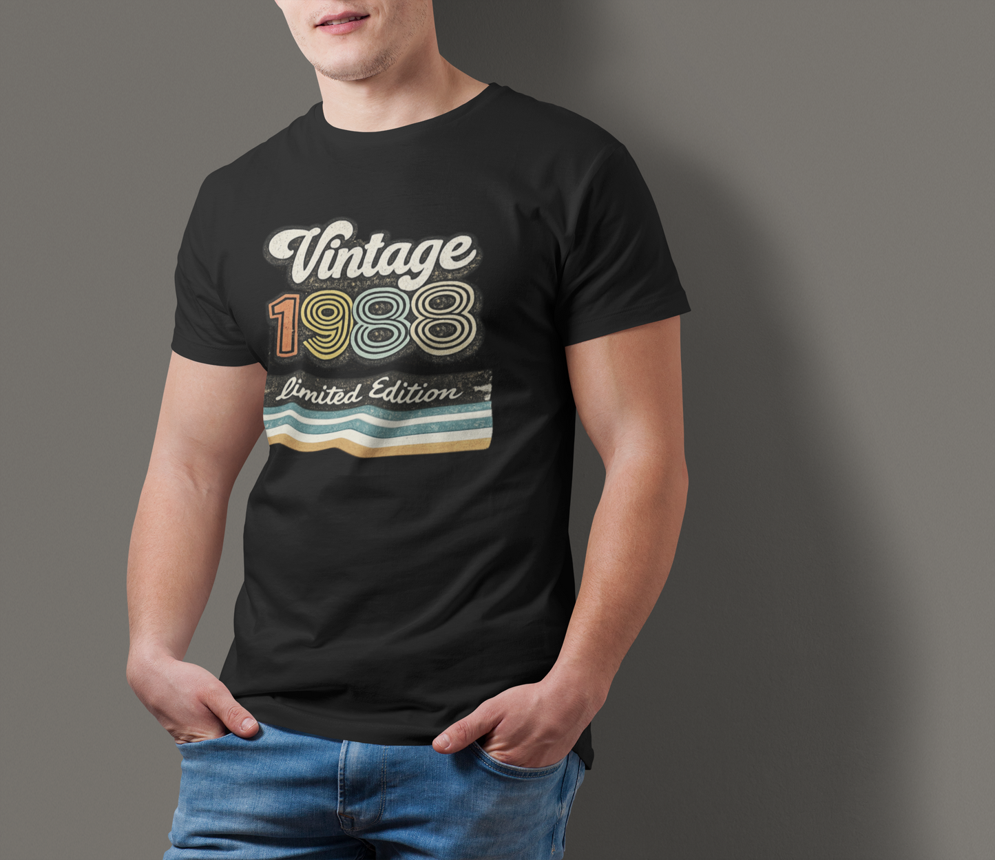 Vintage 1988 Retro T-Shirt | 1988 Birth Year Shirt | Retro 80s Graphic Tee