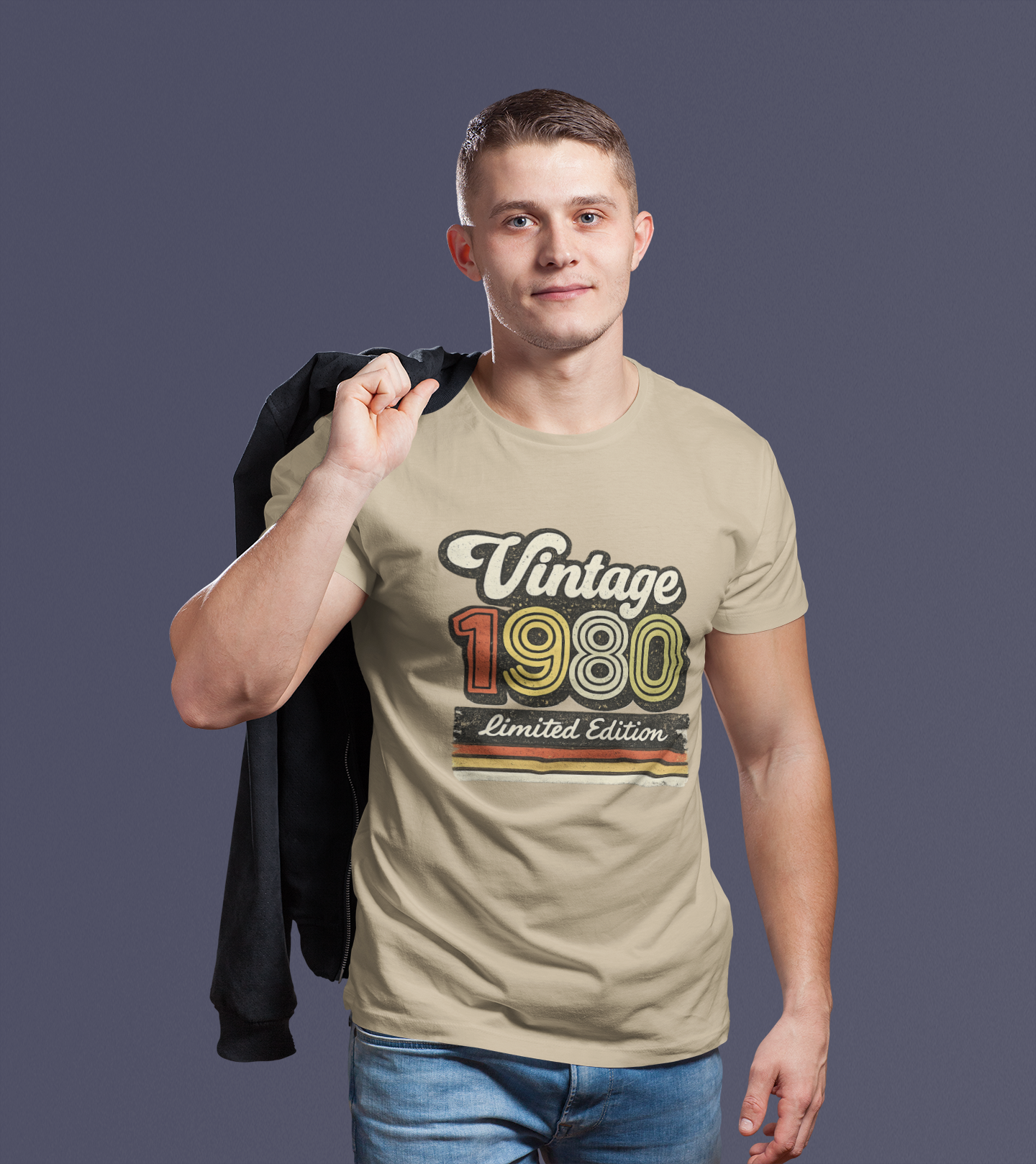 Retro 1980 T-Shirt Born in 1980, Vintage 80s Birthday Shirt, Unisex Graphic Tee Gift