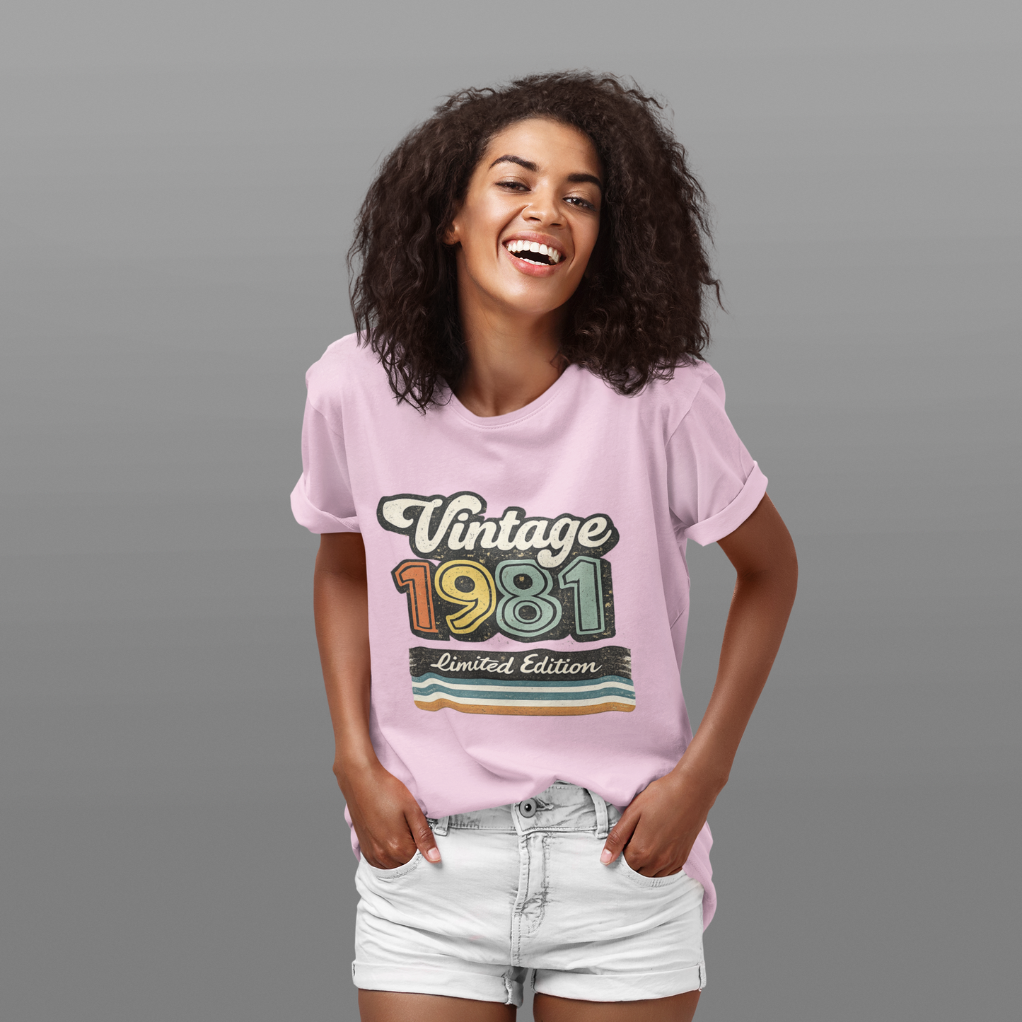 Vintage 1981 Retro T-Shirt | 1981 Birth Year Shirt | 80s Graphic Tee