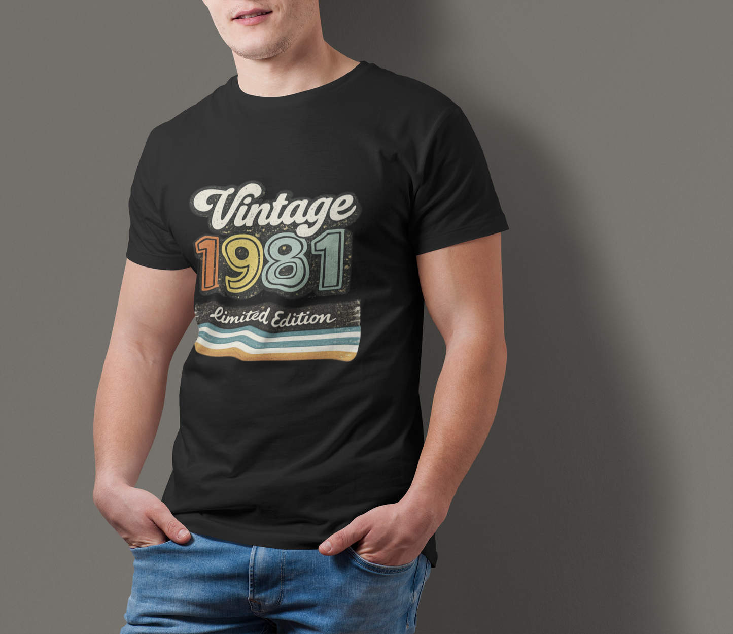 Vintage 1981 Retro T-Shirt | 1981 Birth Year Shirt | 80s Graphic Tee