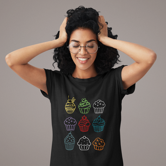 Cute Cupcake T-Shirt, Cupcake Graphic Tee, Dessert Lover Shirt, Baking Gift, Sweet Treat Birthday Shirt