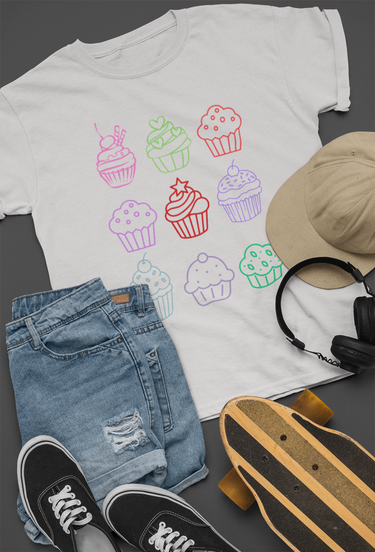 Cute Cupcake T-Shirt, Cupcake Graphic Tee, Dessert Lover Shirt, Baking Gift, Sweet Treat Birthday Shirt