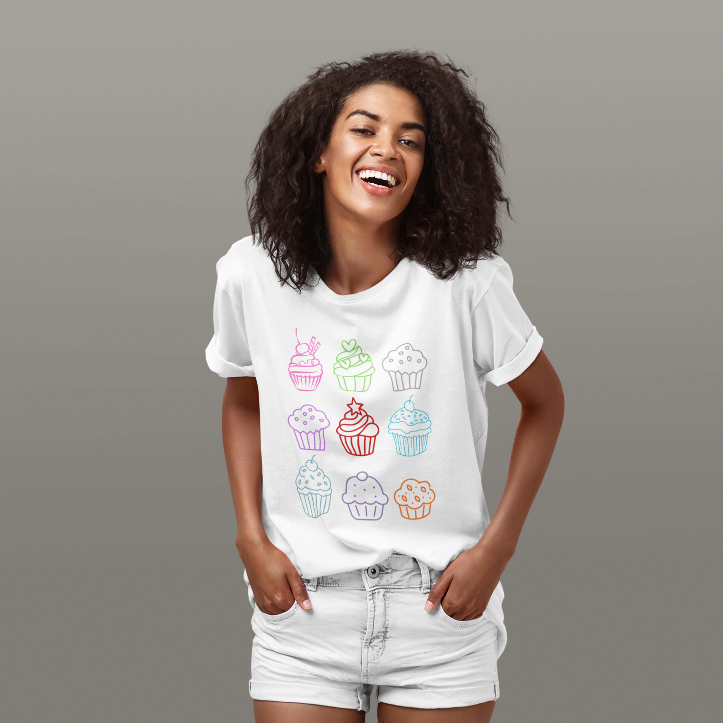 Cute Cupcake T-Shirt, Cupcake Graphic Tee, Dessert Lover Shirt, Baking Gift, Sweet Treat Birthday Shirt