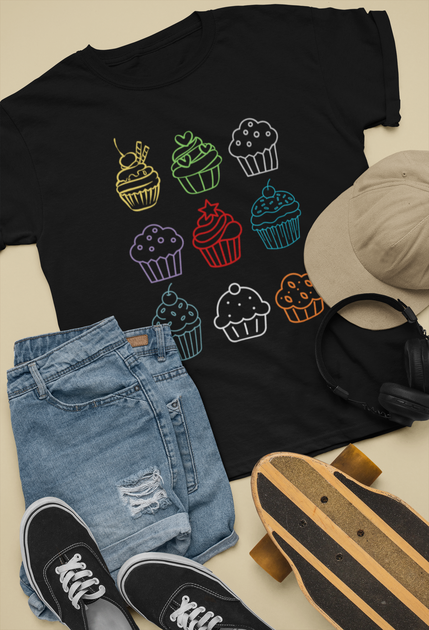 Cute Cupcake T-Shirt, Cupcake Graphic Tee, Dessert Lover Shirt, Baking Gift, Sweet Treat Birthday Shirt