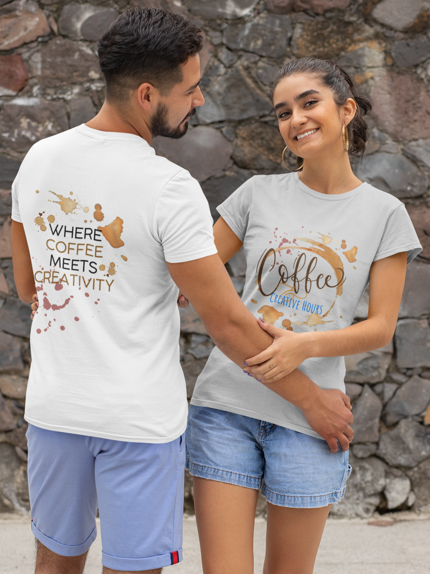 Front & Back Coffee Creative Hours Shirt, Where Coffee Meets Creativity Tee, Artist Coffee Lover T-Shirt, Creative Community Graphic Tee